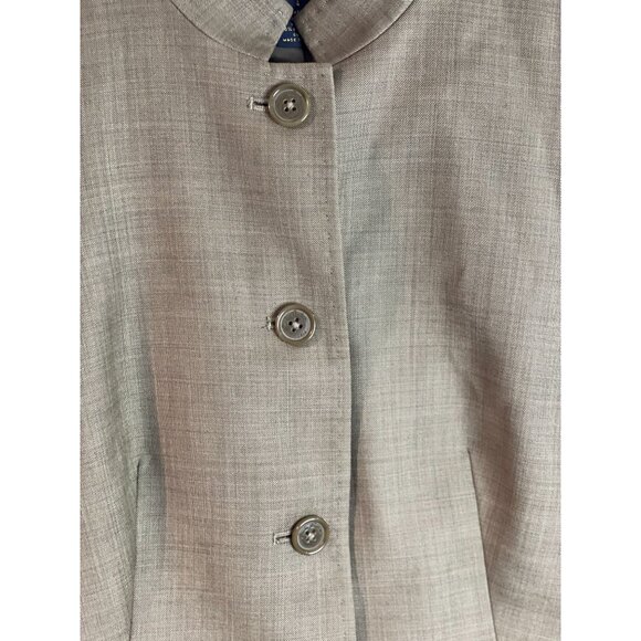 Brooks Brothers Womens Wool Blazer Size 4 Tan Button-Front - Picture 7 of 16